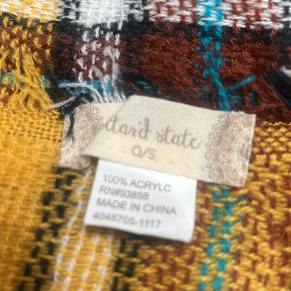 Giacca Gold wool fall pea coat paired with matching scarf / shawl sz M - Picture 4 of 4